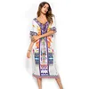 The big pendulum type african bazin embroidery design dress