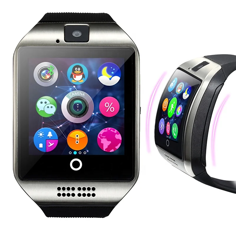 

For Android Q18 Blue tooth Waterproof GSM Phone Smart Wrist Watch
