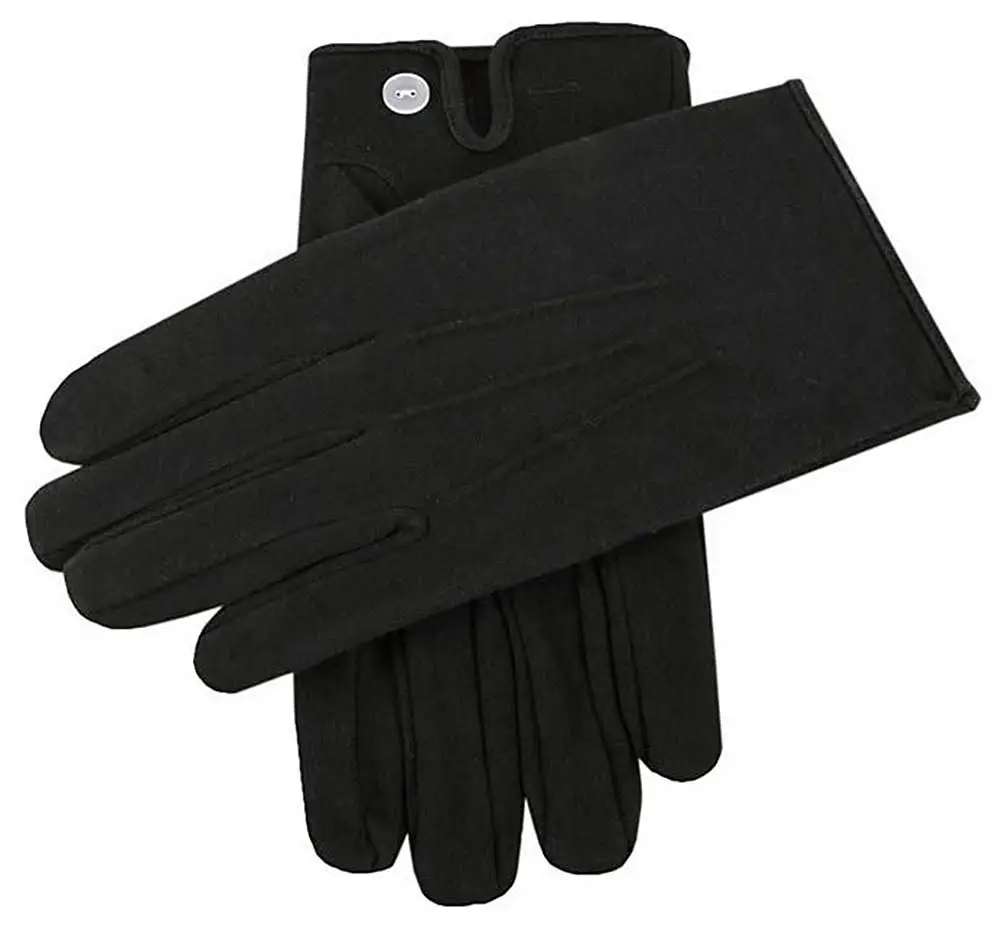 Black Dents Mens Lynton Knitted Cuff Gloves