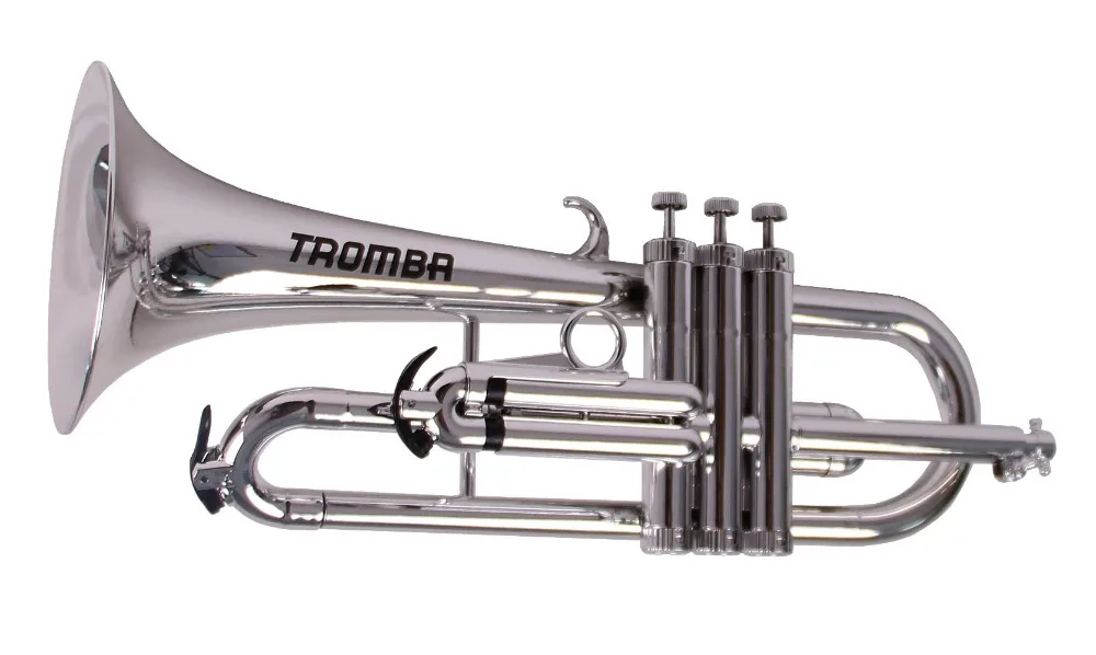 

Tromba TF-SL Pro Professional Plastic Bb Flugelhorn, Silver, Sliver/ gold/ black