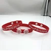 Cheap 2pcs/3pcs buttons silicone wristbands 1Color LOGO Printing on Buttons and Bands Silicone Bracelets