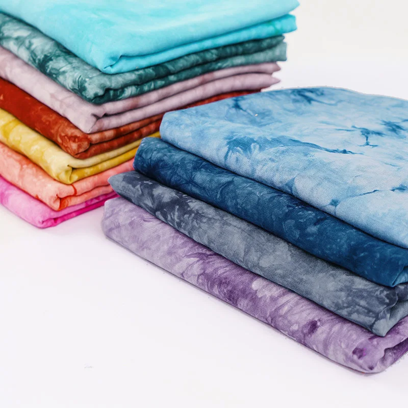 
Wholesale textile process soft 100% rayon tie dye fabric for scarf 