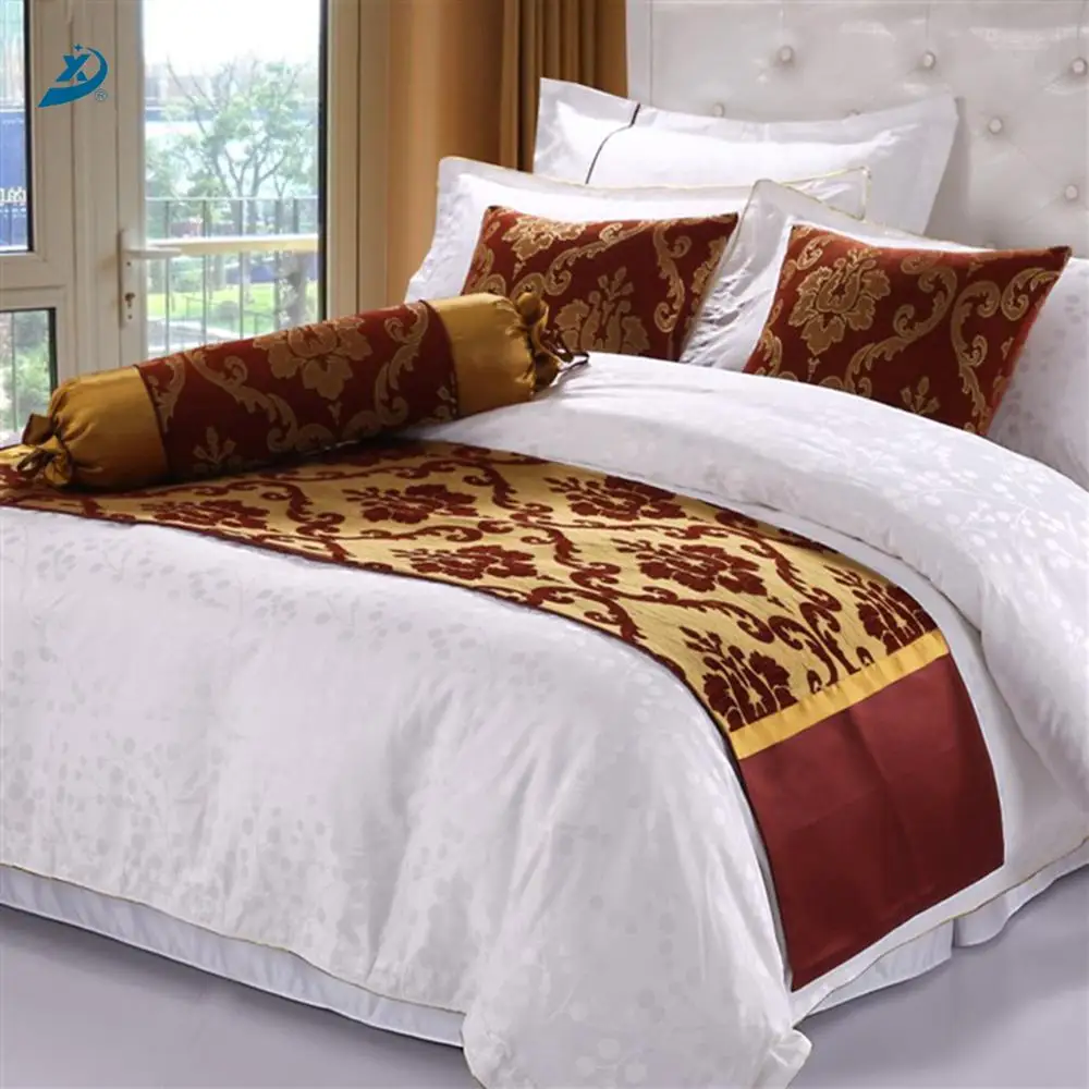 
Hotel Luxury Poly Decorative Popular Design Bed Runner Hotel 