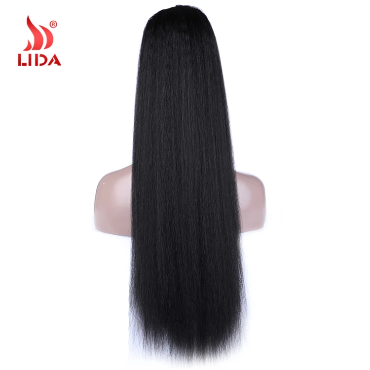 

Lida synthetic drawstring ponytail hair extension kinky straight long 30inches all color in stock ponytail