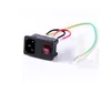 AC power socket C14 type socket with fuse with rocker switches with three cables three-in-one card IEC socket