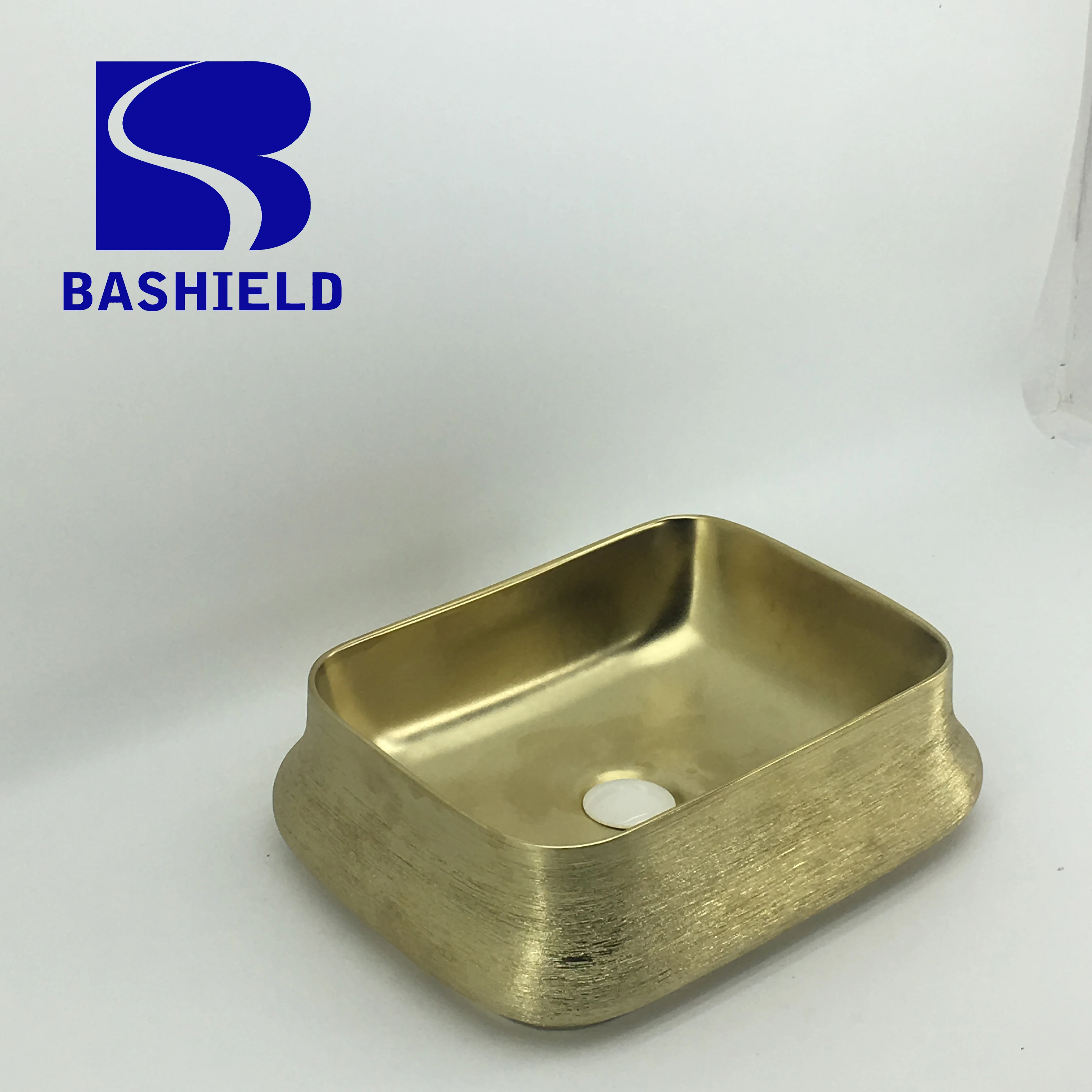 Factory price good quality counter top wash basin bathroom hand wash basin Bowl Sinks  Vessel Basins gold color
