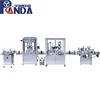China Factory chemical liquid/acetic acid/alkali bottle piston filling capping labeling machine with video