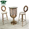 Reliable quality rose gold high top bar table with stools