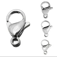 

size 9mm 10mm 11mm 12mm 13mm 15mm 16mm 17mm 19mm Wholesale Chain Finding stainless steel lobster clasps for DIY jewelry LXK001
