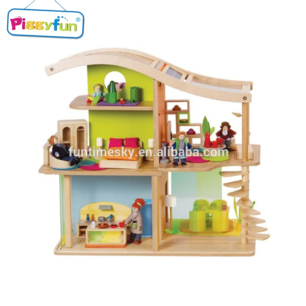 2018 Hot Sale Kids Funny Wooden Miniature Toy Doll Houses At11918