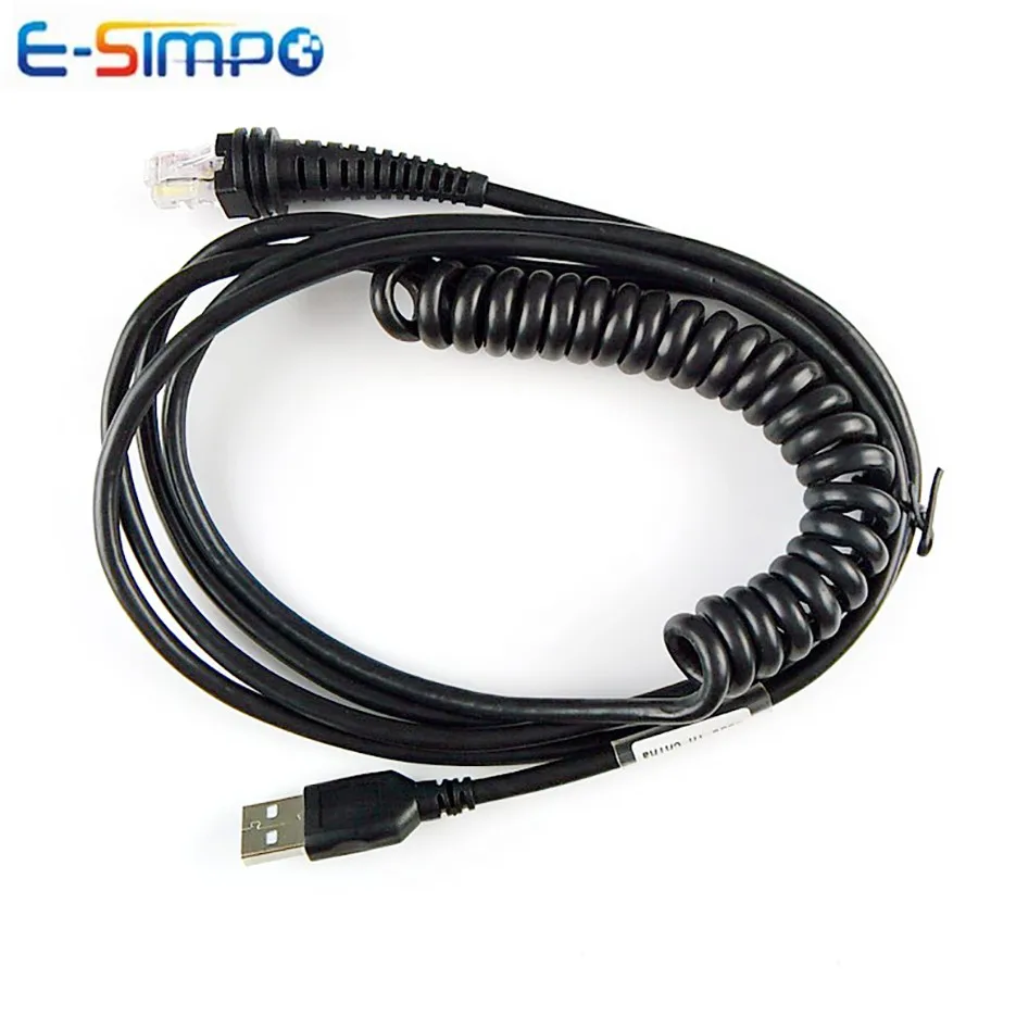 3mtr Spiral Usb Cable For Honeywell Hhp Barcode Scanner 1200g,1202g