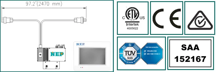 Top brand NEP US technology  600w micro inverter for solar panels system