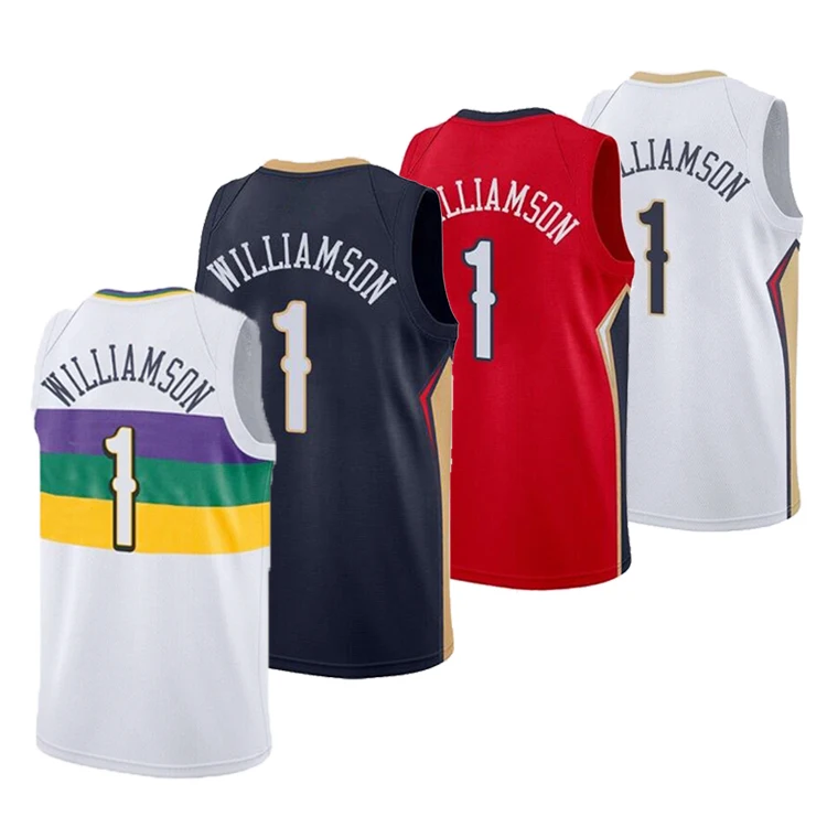 

Custom Embroidered Men's #1 Zion Williamson Basketball Jerseys/Uniforms