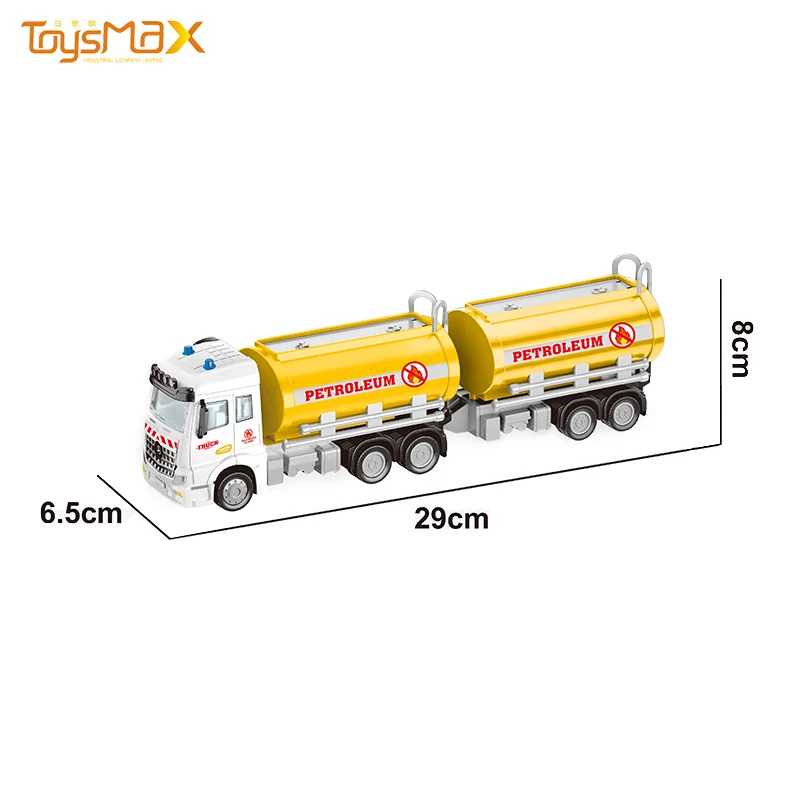China  New Hot Sale 1:46 Diecast Alloy Toys Truck Trailer Metal Oil Tank Trailer