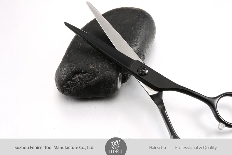 Fenice Black Titanium Hair Cutting Scissors Professional Japan 440c Hairdressing Shears