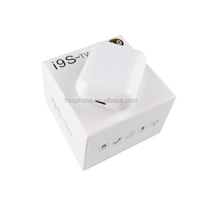 

2019 Hot i9s TWS Wireless BLUE-TOOTH 5.0 Earphone Stereo Earbud Headsets Battery box Charging station headphone for iphone, White