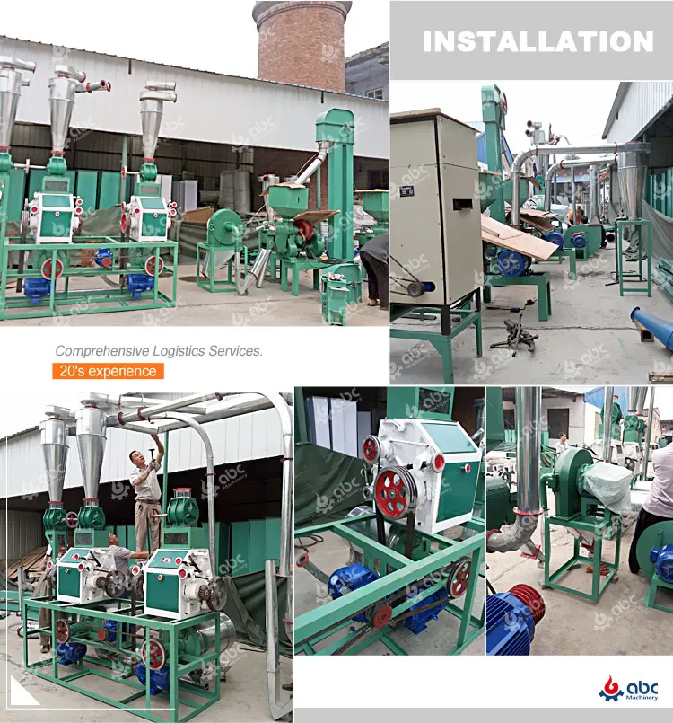 Small Scale Corn Flour Making 10 Ton Per Day Flour Production Line Use