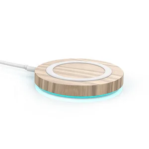 Wood 10W QI Wireless Charging Pad Smartphones