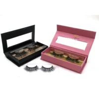 

New Arrival 25MM Private Label Luxury Lashes Package Box Minky Silk 3D 5D 6D Faux Mink Individual Lashes