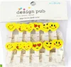 Small wood pictures big wooden clip to pinch hemp yellow love expression PN6351