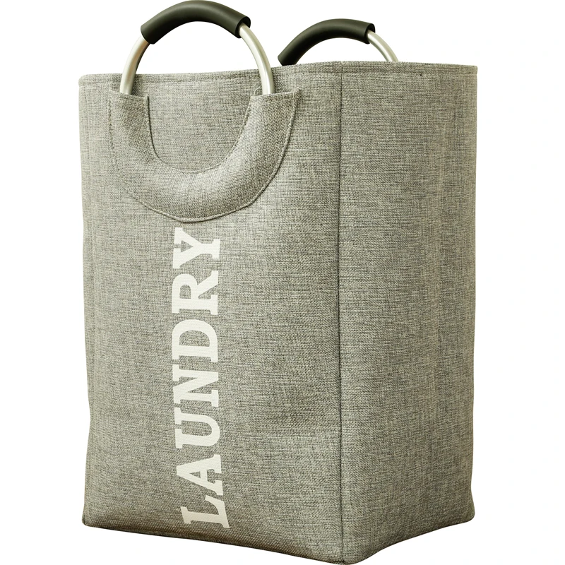 

Collapsible Grey Laundry Canvas Dirth Clothes Storage Basket For Students 2019 unbreakable laundry basket, Customized