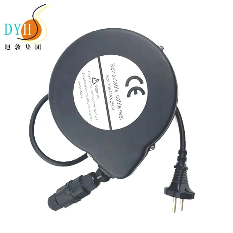 Spring Return Power Extension Cable Retractor Retractable Cord Reel