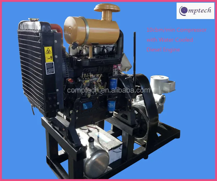 14m3/min two cylinders stationary air compressor for bulk cement