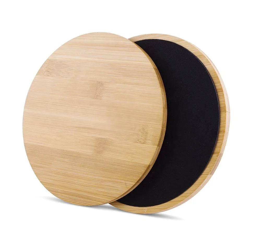 

2021 New Core Sliders Gliding Disk With Bamboo Material Use on Carpet or Hardwood Floors, Light and Portable, Customized