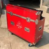 Kkmark red color flip BEHRINGER X32 mixer rack flight road case with worktable