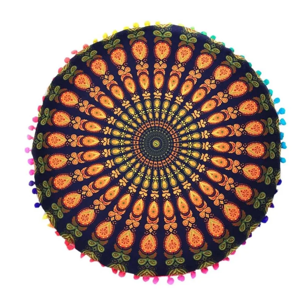 Buy Franterd Floor Pillows Round Pillowcases Indian Floor