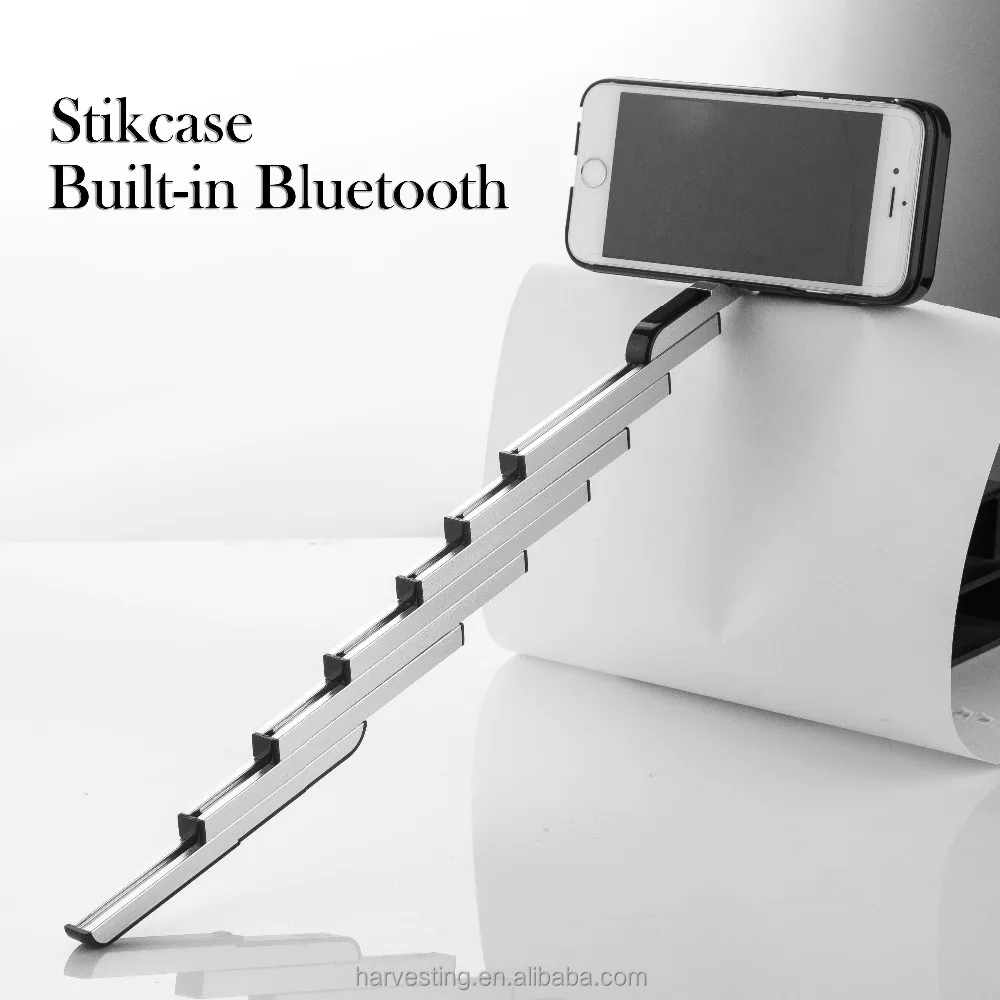 factory wholesale 2016 best seller build-in bluetooth cell phone case selfie stick case Stikbox
