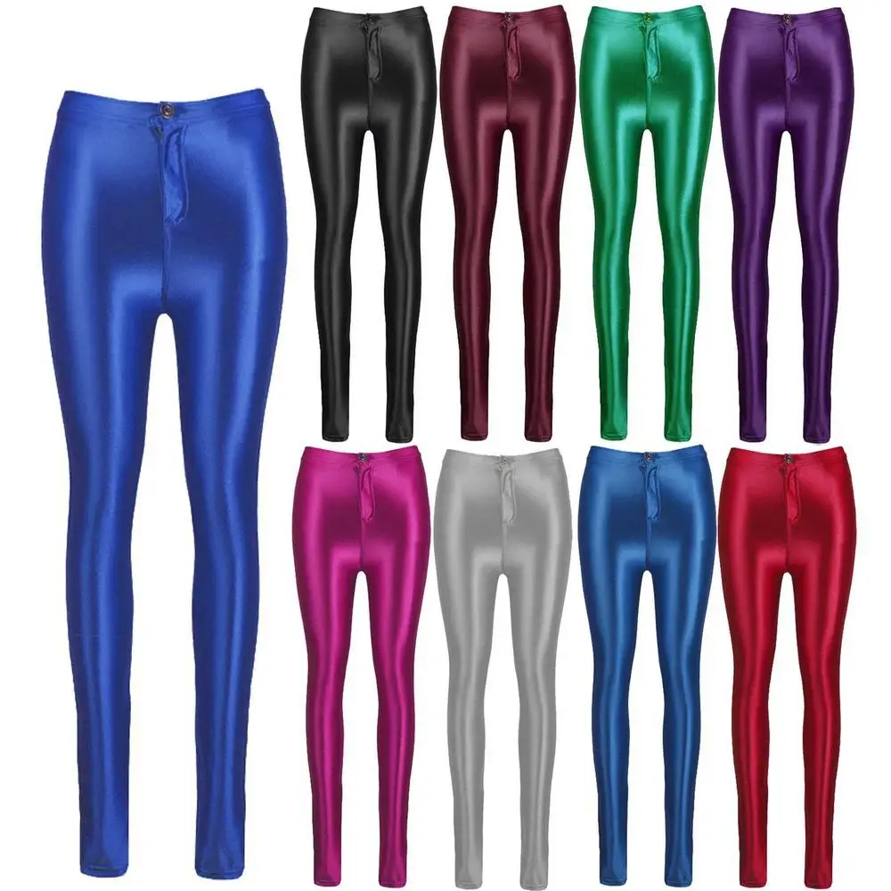 satin stretch pants