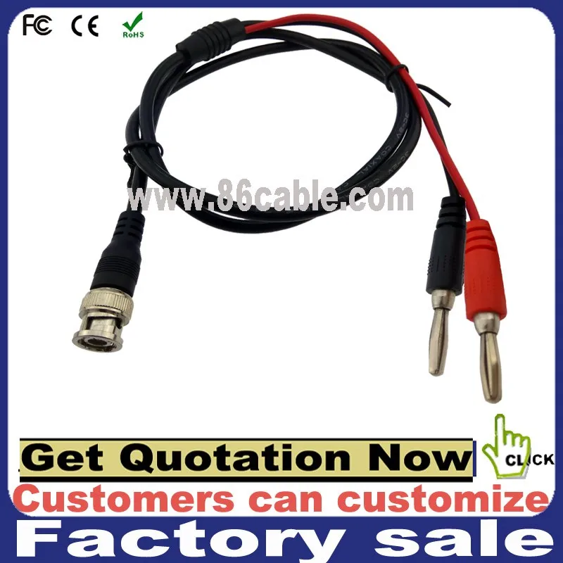 BNC to Banana connector Dual Double Banana Plug Connector Test Probe Cable - ANKUX.COM
