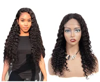 

Wholesale Brazilian 4x4 Lace Closure Wig Human Hair, Cheap Deep Wave Brazilian Virgin Hair Lace Closure Wig With Baby Hair