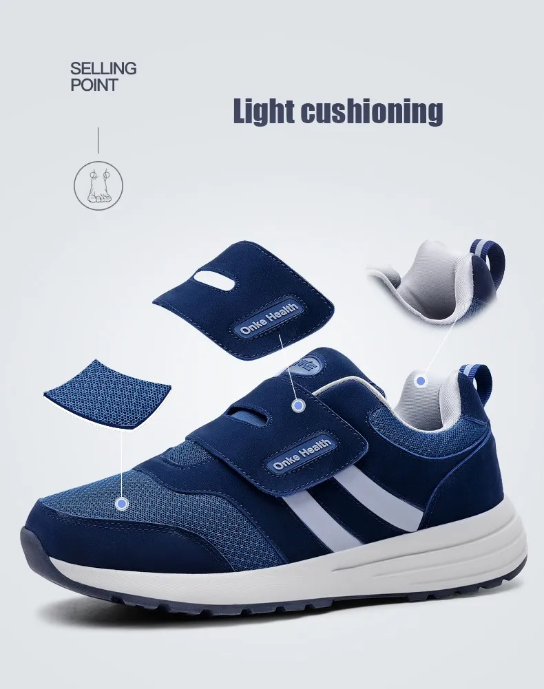 Men's Elderly Casual Walking Shoes Middle-aged Comfortable Outdoor Non-slip Strap Sneakers - Buy 