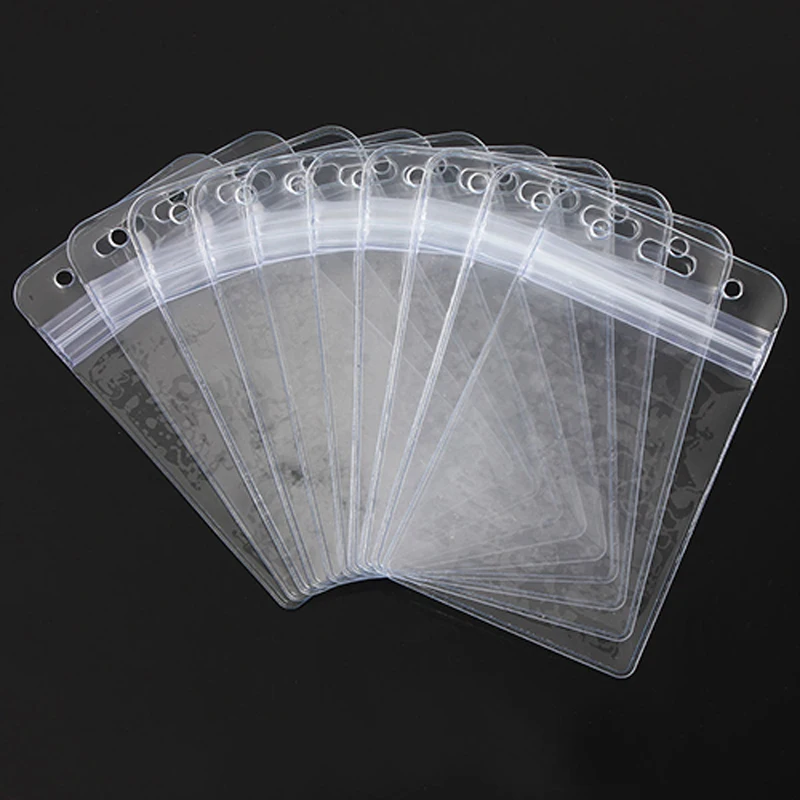 

Custom Transparent Vinyl Plastic ID Card Bag Case Badge Holder
