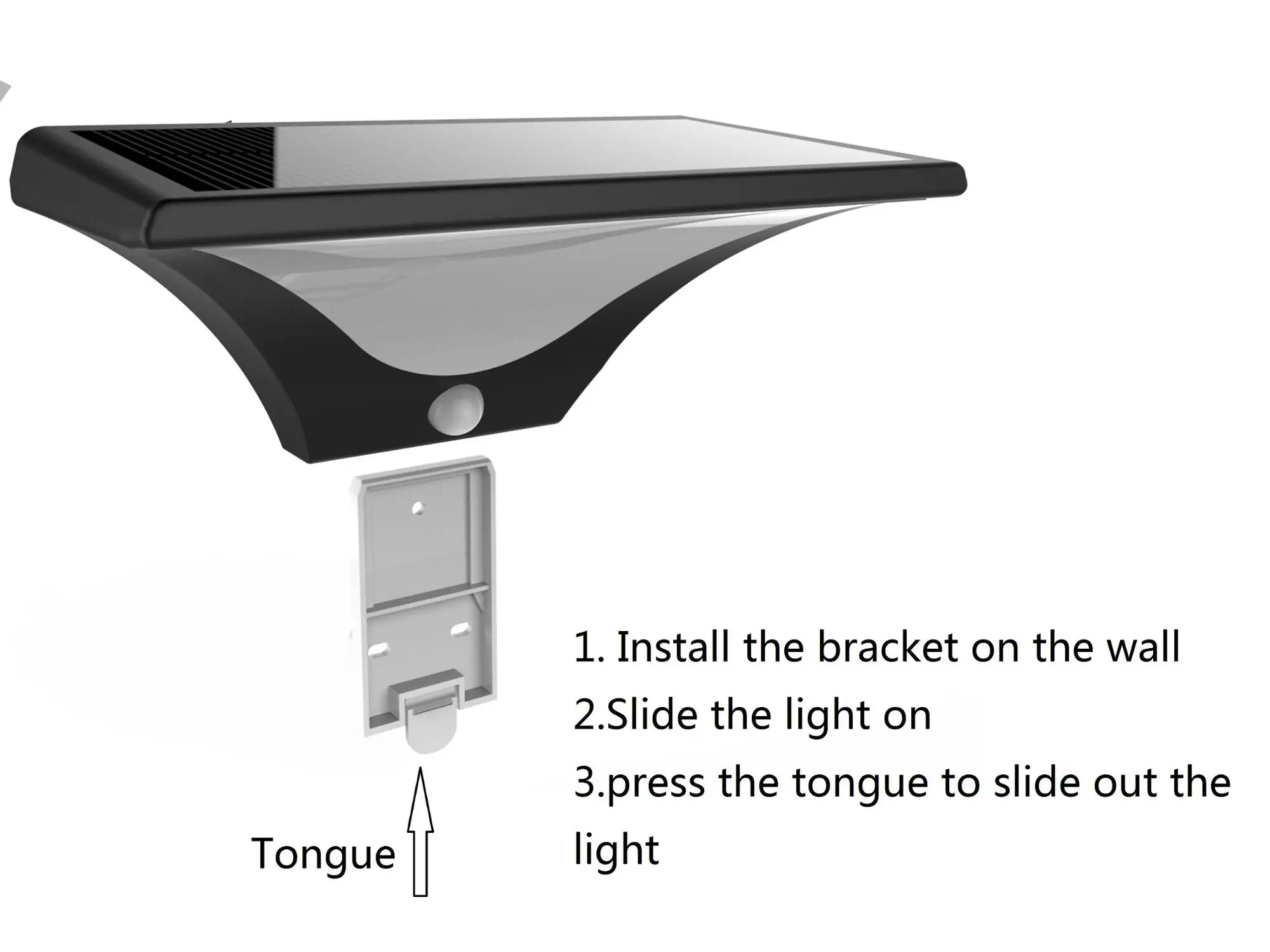 Hot selling new design solar led wall light,rechargeable outdoor light motion sensor led solar street light