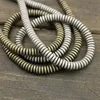 HB3119 Silver matte hematite rondelle abacus beads,genuine hematite stone spacer beads wholesale