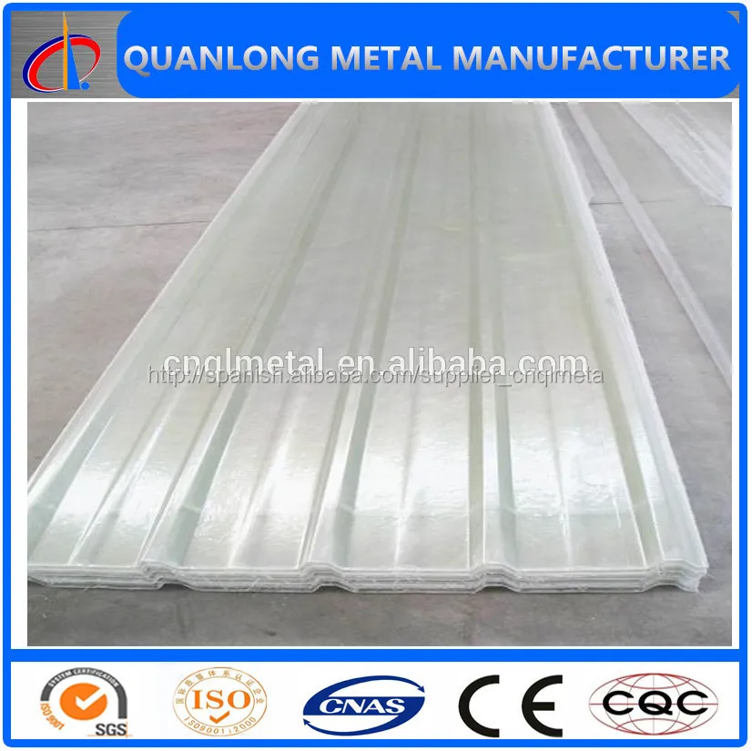 precio de fibra de vidrio transparente tragaluz del panel del techo