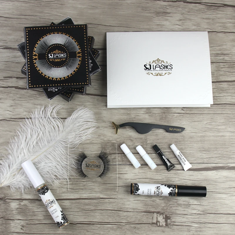 

Natural Looking Top Quality Private Label 3D Mink Fur Eye Lashes Custom Eyelash Box 3D Silk Eyelashes, Black