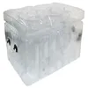 INFTOY High quality Customized Inflatable Pool Beach transparent rectangle Drink Holder Float