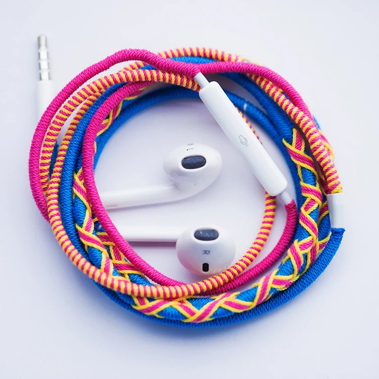 Waterproof Earphones With Handmade Braid Wired Rope Protector