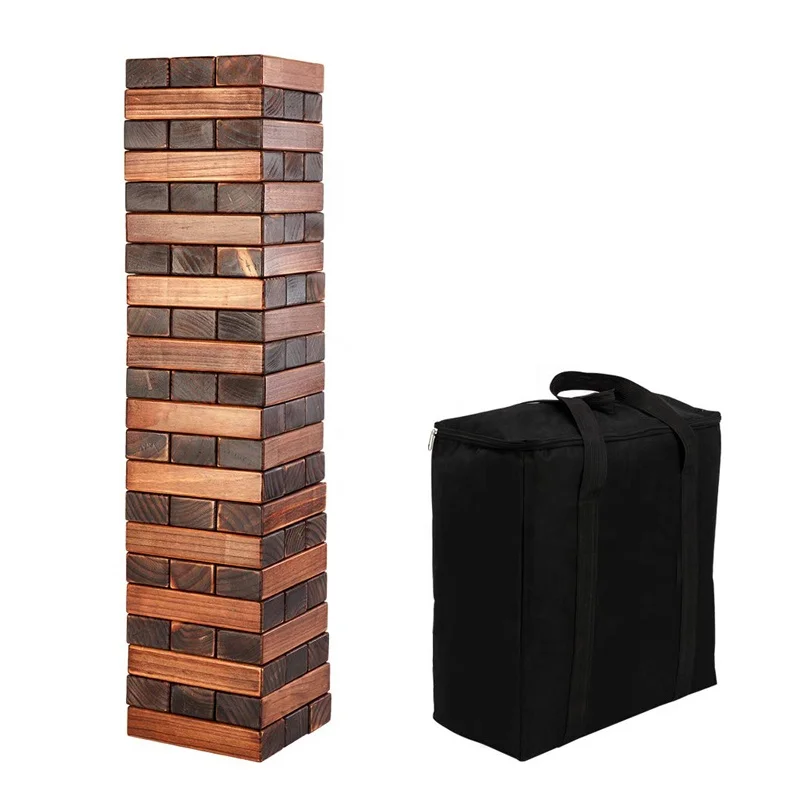 garden game stained toppling tower walnut tumbling towers