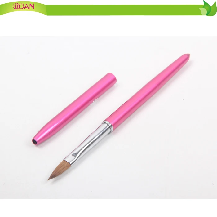 
BQAN 100% Pure Kolinsky Hair Metal Handle Salon Using 3D Art Nails Design Acrylic Nail Brush 