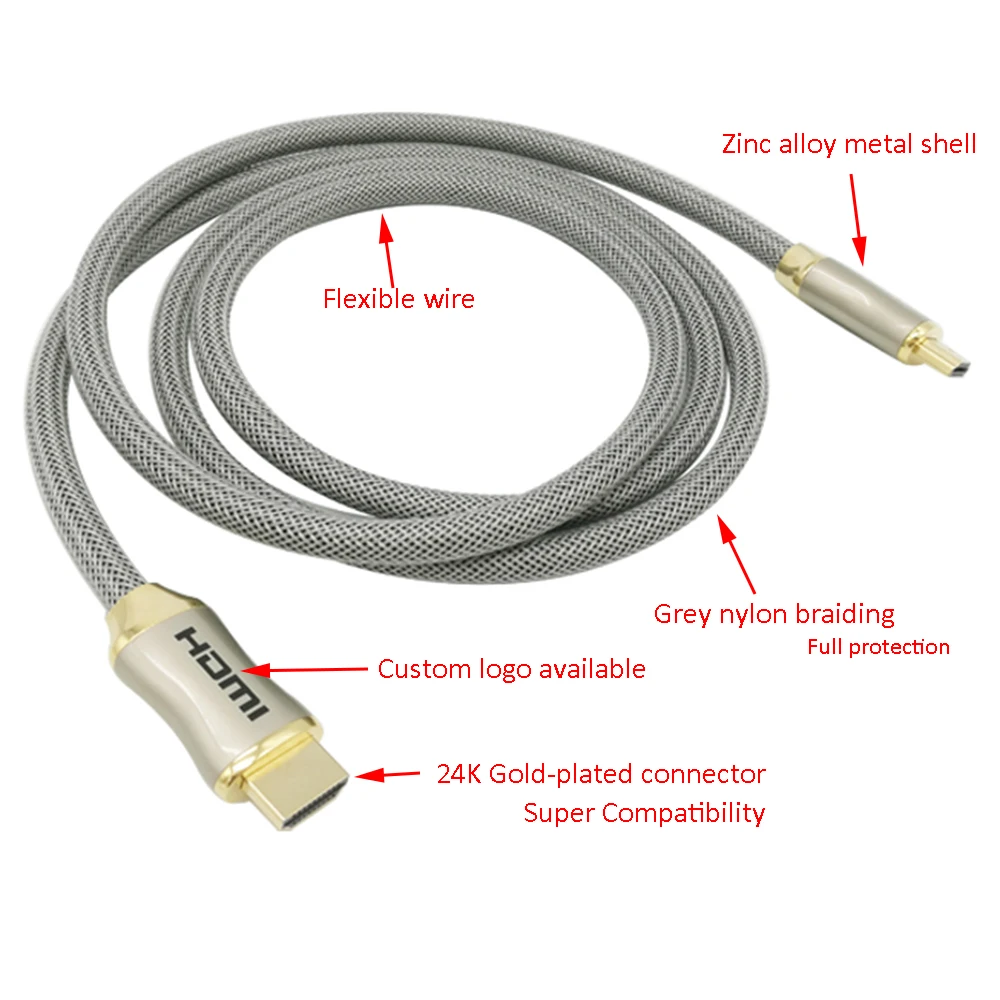 High quality VGA hdmi cable,3D, 4K Support HDTV,PS3,Blu-ray - ANKUX.COM