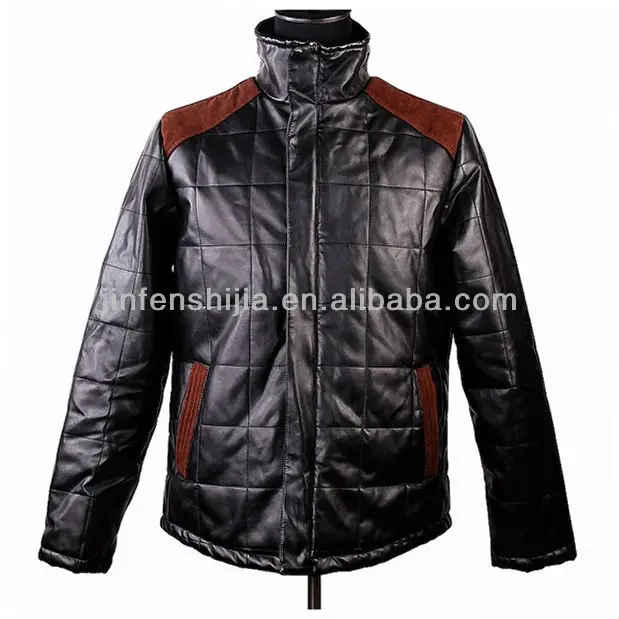 2017 Mens Fashion Black Pu Leather Jacket Manufacturers Buy Jacket