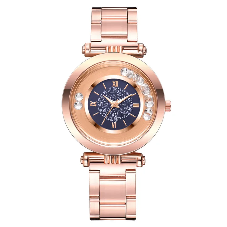 

Ladies Fashion Wrist Watch Women's Waterproof Casual Crystal Quartz Star Dial Watch
