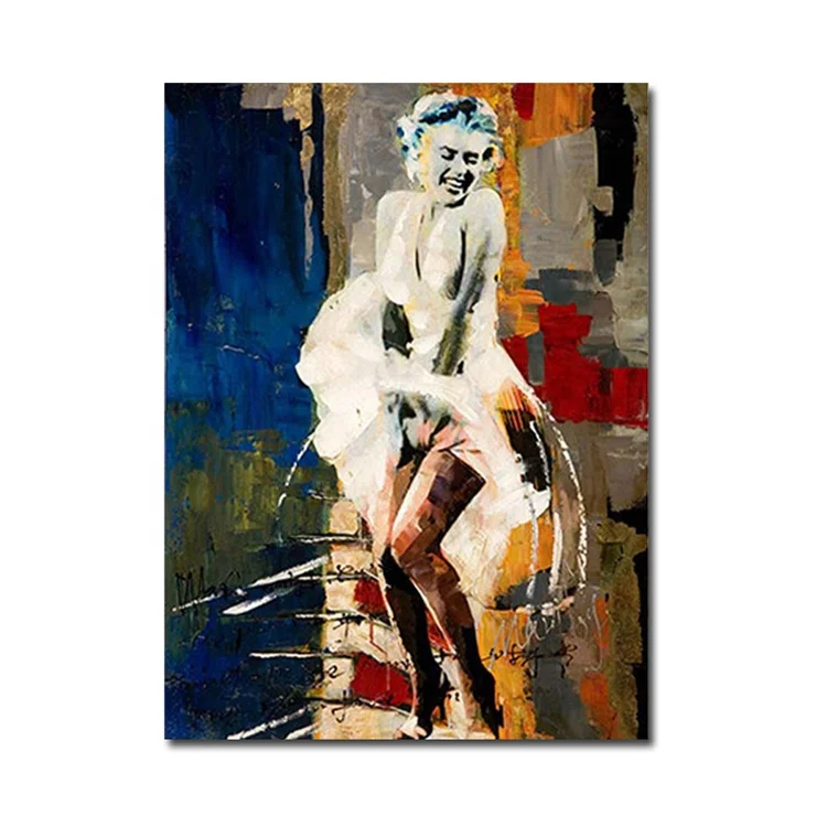 MYT Marilyn Monroe Canvas Pop Art Oil Paintings Home Bedroom Wall Decoration