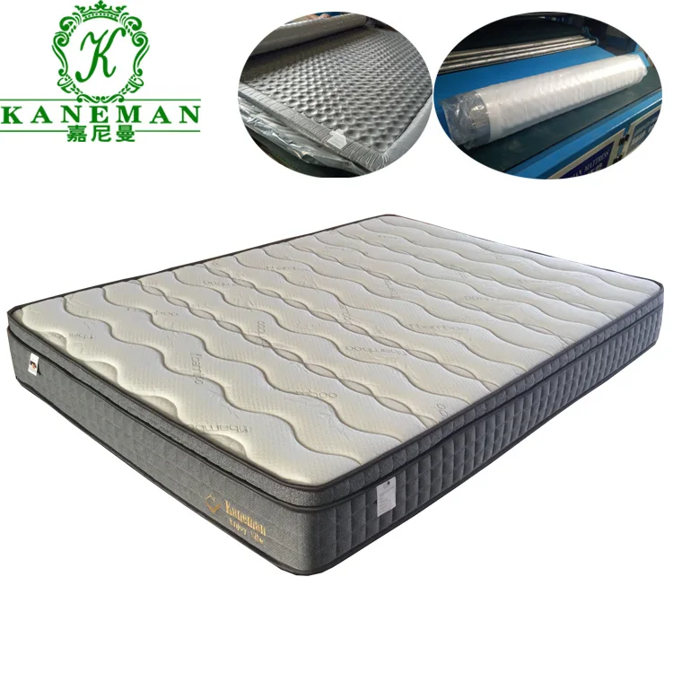 

Compressed 10 inch bamboo fabric latex foam pocket spring mattress roll in box, Can be customize