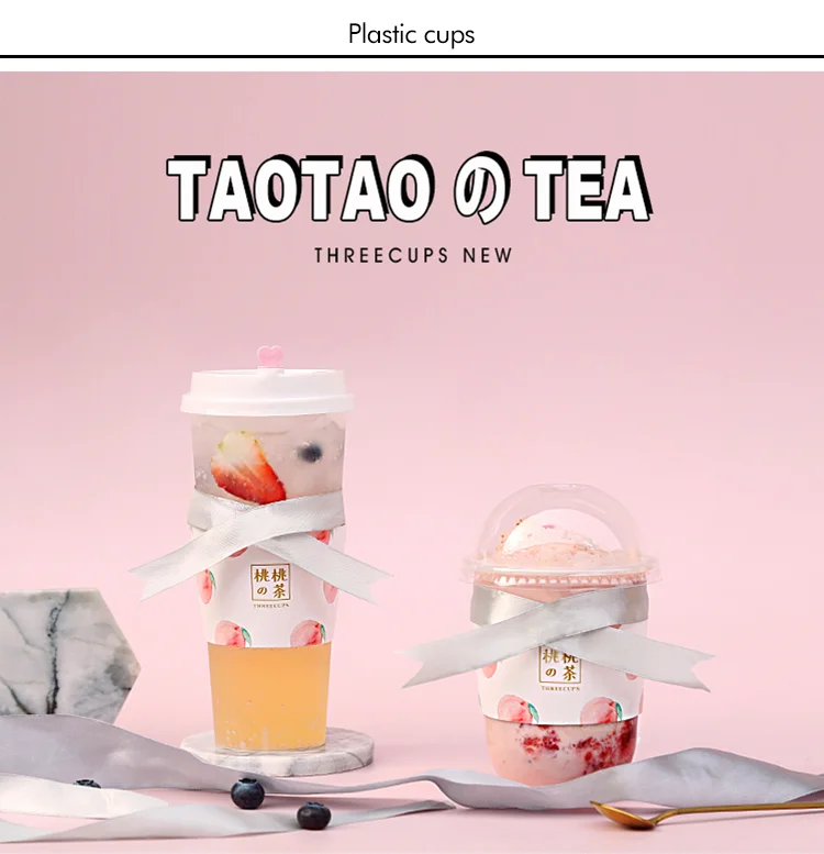Transparent plastic cups